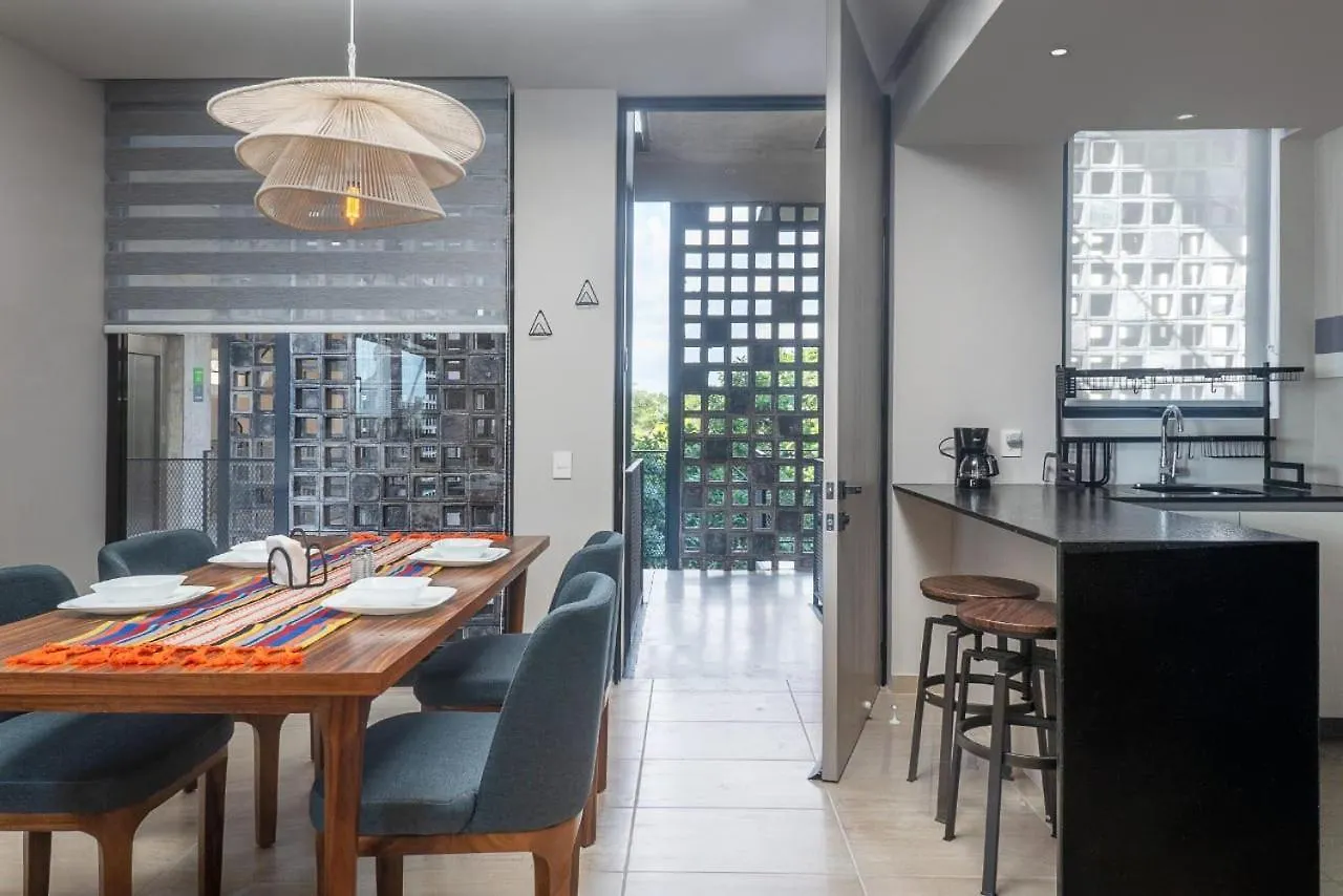 Increible Departamento De Una Recamara Con Alberca Infinita Y Roofop Apartment Playa del Carmen 0*,  Mexico